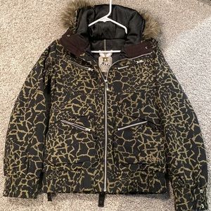 Burton dry ride animal print snowboarding jacket